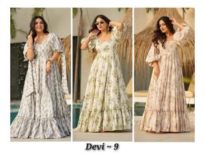 ชุดคุर्ตาผ้าฝ้ายพิมพ์ลายดิจิทัล สไตล์บอลลีวูด สำหรับงานแต่งงานฤดูหนาวแบบอินเดีย-ปากีสถาน  สวยงาม หรูหรา เหมาะสำหรับงานปาร์ตี้และงานพิธีต่างๆ สวมใส่สบายๆ - Product Image 2