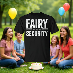 Maglietta per compleanno in famiglia da uomo con design Fairy Security Protection Squad per fratelli - Product Image 3