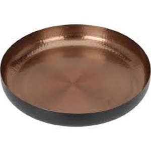 Hammered <b>Mirror</b> Polished Food Serving Tray With Unique Designing Two Strong Gold Color Handle for Home and Restaurant <b>Large</b> Tray - Product Image 4