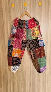 Pantalon Harem en coton fait main, patchwork, imprimé indien - Product Image 5