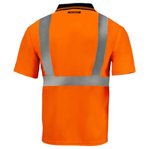 เสื้อทำงานสะท้อนแสงแบบพรีเมียม ANSI Class 2 ความปลอดภัยสูง ระบายความชื้น แขนสั้น - Product Image 4