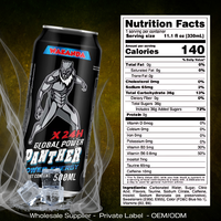 Vente en gros de Black Panther Energy Drink 500ml-Sans sucre, Essential A,E-Vitamins, Free Sample, OEM/ODM