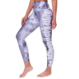 Diseño de logotipo personalizado Mujeres Cintura alta Cintura elástica Leggings de yoga Impresión de sublimación completa Pantalones de gimnasio deportivos - Product Image 2