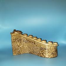 Ornamental Brass Menorah Candle Holder Jewish Hanukkah <b>Lamp</b> Decorative Candle Stand Home Decor - Product Image 4