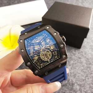 Fenyi, venta al por mayor, deportes de moda, superventas, estilo europeo hueco, luminoso, en forma de barril, doble Tourbillon, reloj de cuarzo para hombres - Product Image 3