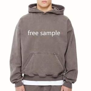 Wholesale New 2025 Weighted Blank Unisex hoodies Streetwear Vintage <b>Washed</b> Top Quality Heavyweight Plain Hoodies - Product Image 1