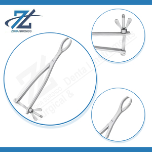 คีมจับกระดูกแบบใช้มือ ได้รับการรับรองมาตรฐาน CE อุปกรณ์ล็อคแบบสกรู ความยาว 200 มม. เครื่องมือผ่าตัดสแตนเลส ผู้ผลิต - Product Image 4