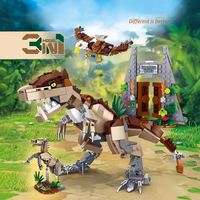 Jouet éducatif pour enfants, blocs de construction animaux 3 en 1 personnalisés, plastique coloré, perroquet, chat, papillon, dinosaure, cheval, jouet transformable