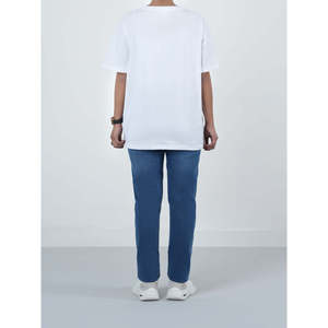 เสื้อยืดผู้หญิง REIDAR ทรงหลวม โอเวอร์ไซส์ ไหล่ตก ผ้าเจอร์ซีย์พื้นฐาน รุ่น WC362-100% ผ้าฝ้าย ระบายอากาศได้ดี ความยาวสั้น - Product Image 4