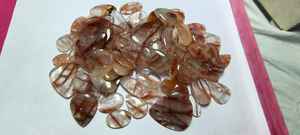 พลอยควอตซ์สีแดงธรรมชาติทรงรีแบบแฮมามอยด์  แบบหลวม  ขนาดอิสระ  สำหรับขายส่ง - Product Image 4