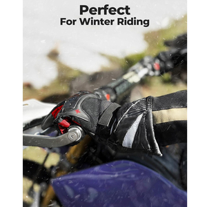 Guantes de moto Negro y Rojo Diseño personalizado Color Guantes de montar a prueba de lluvia con pantalla táctil Motocicleta Invierno para hombres Cálido - Product Image 6