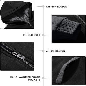 Heavyweight เสื้อฮู้ดผู้ชายแบบมีซิปมีฮู้ดสำหรับผู้ชายวินเทจซีดจางมีฮู้ดซักกรดสร้างจากชุดเดรสกีฬา - Product Image 5