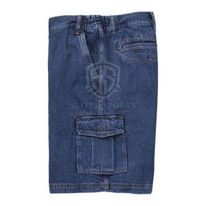 Meilleur matériau Short en jean léger de style High Street pour hommes Couleur unie 100% coton Respirant Porter Bas quantité minimale de commande - Product Image 3