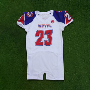 Camiseta de fútbol americano personalizada al por mayor de fábrica para niños técnica de sublimación de talla grande transpirable corta para deportes - Product Image 1