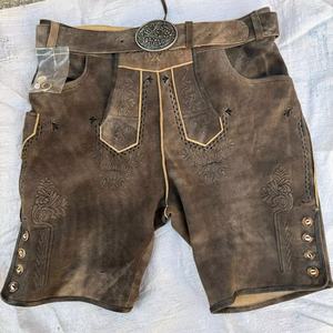 Lederhosen bavaroises - Oktoberfest - Tenue traditionnelle pour hommes - Lederhosen Knurz - Cuir de vachette brodé léger - Product Image 6