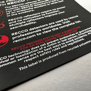 Etiqueta de lavado con serigrafía personalizada de buena calidad, Material reciclado, etiqueta de cuidado exterior, ropa deportiva, etiqueta satinada para ropa - Product Image 5