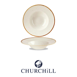 Assiette blanche en céramique Churchhill pour pâtes, motif moucheté Stonecast Swhsvwbm 24 cm, fournitures hôtelières et traiteur, vaisselle en gros - Product Image 4