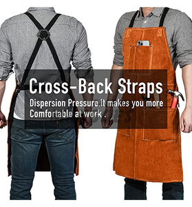 Delantal de Cuero Genuino Resistente al Fuego y al Calor, Diseño en Relieve, Uniforme Unisex para Personal de Enfermería, Color y Logotipo Personalizables - Product Image 4