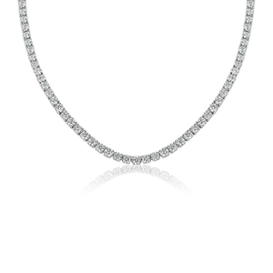 สร้อยคอเทนนิสประดับเพชรแล็บโกรนทรงบริลเลียนต์คัท ขนาด 6 มม. ทอง 10k 14k 18k สำหรับทุกเพศ หรูหรา ได้รับการรับรองจาก IGI ชุบทอง ผลิตในอินเดีย - Product Image 1