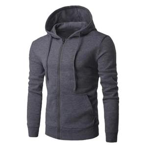Populaire automne hommes vêtements de sport à manches longues veste sweat à capuche fermeture à glissière sweat à capuche vêtements pour hommes - Product Image 2