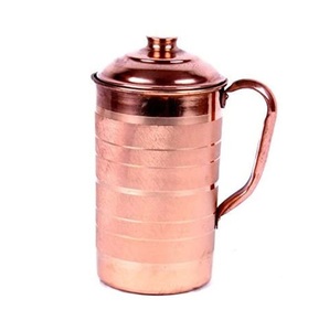 En gros 100% Pur Cuivre Pichet À Boire Martelé Conception Super Vente Dernière Arrivée Logo Personnalisé Pichet À Eau Matériau En Métal - Product Image 3