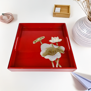 Modern Vietnam <b>Lacquerware</b> Folk Art Eco-Friendly Durable Tray by VietnamCrafts for Home & Kitchen Display-LT6040 - Product Image 5