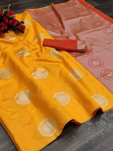 Nouveau à la mode Banarsi soie Saree Blouse pièce économique Bollywood Style indien femmes fête porter en gros Surat été hiver - Product Image 5