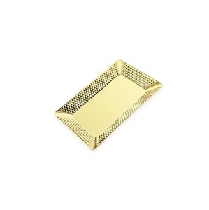 Design moderne Plateau de service en laiton doré Plateau carré Plateau de table mat de haute qualité Nouveau design Plateau de service vente directe à bas prix - Product Image 4