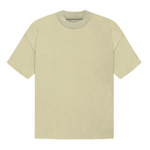 Venta al por mayor peso pesado 100% algodón camiseta en blanco personalizado liso lavado camisetas hombres de gran tamaño cuello simulado camiseta - Product Image 1