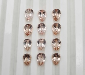 Morganite naturelle certifiée IGI coupe poire pierre précieuse en vrac 3*5-6*8 MM pierre précieuse rose pour la fabrication de bijoux - Product Image 4