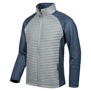 Veste matelassée High Street pour hommes coupe-vent à bulles matelassé isolé en laine de nylon avec fermeture éclair avant Softshell - Product Image 5