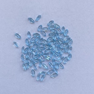 อัญมณีทรงหลวมตัดเป็นเหลี่ยมเพชรพลอยสวิสสีฟ้าขนาด2มม. 4มม. 6มม. ดีไซน์ล่าสุดสำหรับการทำเครื่องประดับมาแรงตอนนี้ - Product Image 1