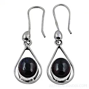 Pendientes de Lágrima Negros de Plata 925 con Baño de Oro, Cuarzo, Perla y Piedras Preciosas de Diamante para Bodas y Fiestas - Product Image 2