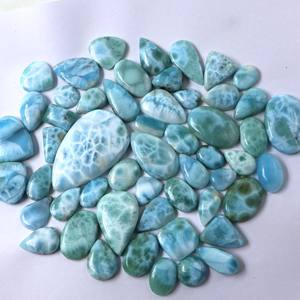 100% naturel de haute qualité Larimar Cabochon lot en vrac de pierres précieuses en vrac forme mixte et taille pour la fabrication de bijoux OEM disponible - Product Image 2