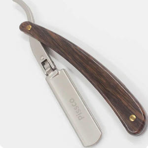 Afeitadora Manual Clásica de Alta Calidad para Hombre, Cuchilla de Acero Inoxidable, Mango de Madera, para Afeitar y Recortar la Barba - Product Image 5