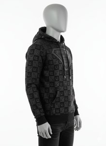 Prix d'usine en gros, sweat-shirt à capuche personnalisé avec broderie sur le devant, strass, tissu polaire, polyester/coton - Product Image 2