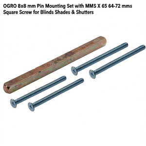 Juego de Montaje de Pasadores OGRO de 8x8 mm con Tornillo Cuadrado M5 x 65 de 64-72 mm para Persianas, Cortinas y Contraventanas - Product Image 3