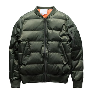 Veste matelassée légère et chaude en toile pour homme, imperméable et coupe-vent, avec logo personnalisé disponible - Product Image 1