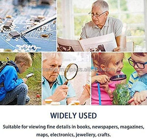 Lupa de estilo antiguo, lupa de mano con mango de madera, lente de aumento 10X para leer libros, ligera y portátil - Product Image 3