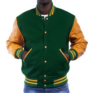 Dernier modèle de blouson d'aviateur en cuir et laine d'hiver grande taille pour hommes 2025 - Product Image 3