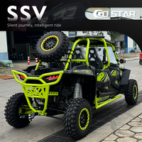 Véhicule tout-terrain 4 places SSV 800cc avec moteur CFMOTO, buggy à essence 4x4 avec toit, lumières LED, roues en aluminium