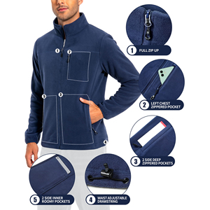 Chaqueta de bombardero ajustada azul marino para hombre, con cremallera, nailon, poliéster, diseño moderno, ligera, de moda, informal, para hombre - Product Image 6