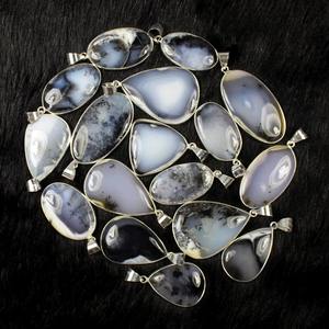 สินค้ามาใหม่สร้อยคอเงินชุบ Dendrite โอปอลเครื่องประดับอัญมณีหนามเตยขัดสูงอัญมณีแฟชัน - Product Image 6