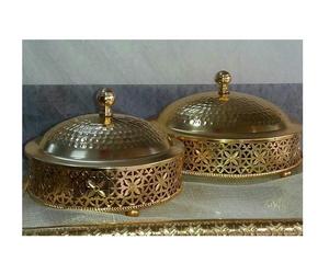 Casserole en aluminium de grande capacité avec pot intérieur en acier inoxydable pour servir plusieurs personnes lors des repas en famille - Product Image 2