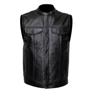 <b>Plus</b> <b>Size</b> Men's Casual Leather Vest Fashionable Cowhide <b>Waistcoat</b> Cotton Custom OEM ODM Sleeveless - Product Image 1