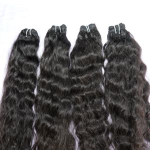 Vietnamese 100% <b>Real</b> Remy Wavy <b>Human</b> <b>Hair</b> <b>Extensions</b> Virgin Machine Double Weft Natural Black Color Popular in Indian <b>Human</b> <b>Hair</b> - Product Image 2