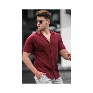 Primeira Classe Qualidade Homens Camisa Manga Curta Camisa De Turquia Fabricante