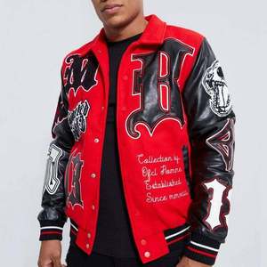 Bomber Varisty Jacket personnalisé hiver veste Varsity vintage en laine à manches en cuir pour hommes - Product Image 2