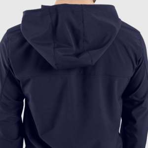 Veste Matrix marine décontractée style vintage col montant fermeture éclair automne printemps imperméable enduite de PU design patchwork - Product Image 6