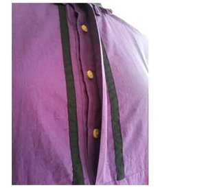 Vestido informal de algodón de bambú orgánico con botón frontal oculto Abaya musulmán tradicional más vendido mangas fruncidas cuello con volantes - Product Image 1